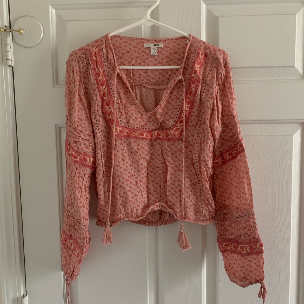 Amuse Society pink blouse